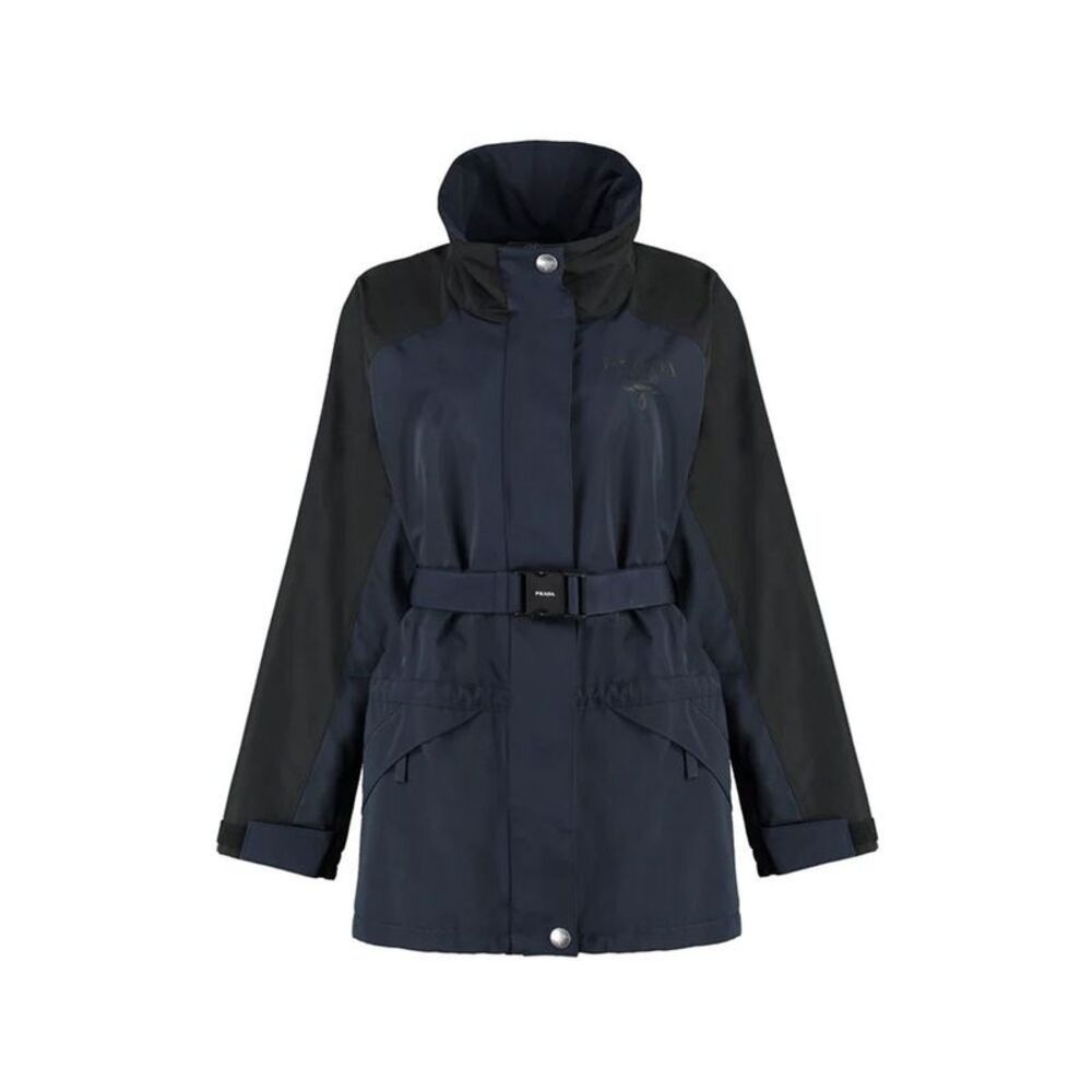 Prada Blue Polyamide Full-Length Women's Jacket